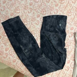 lululemon athletica Black Tie-Dye Leggings